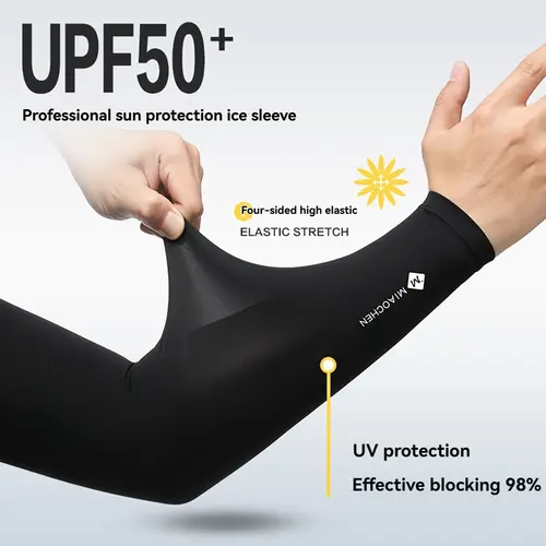 KoKossi Cycling Arm Guards Ice Silk Sleeves Sun Protection Arm Sleeves Cooling Sports Basketball Running Arm Cover Unisex - Image 4