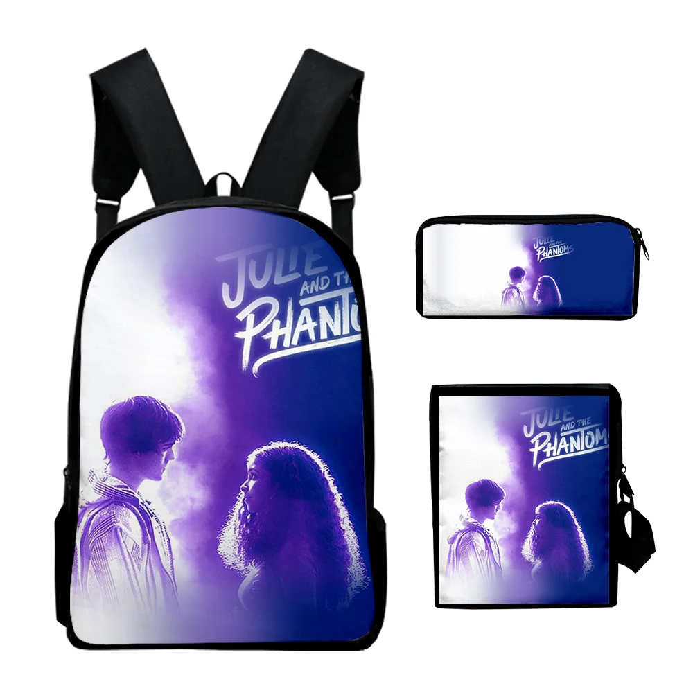 Classic Julie and the Phantoms 3D Print 3pcs/Set pupil School Bags Laptop Daypack Backpack Inclined shoulder bag Pencil Case