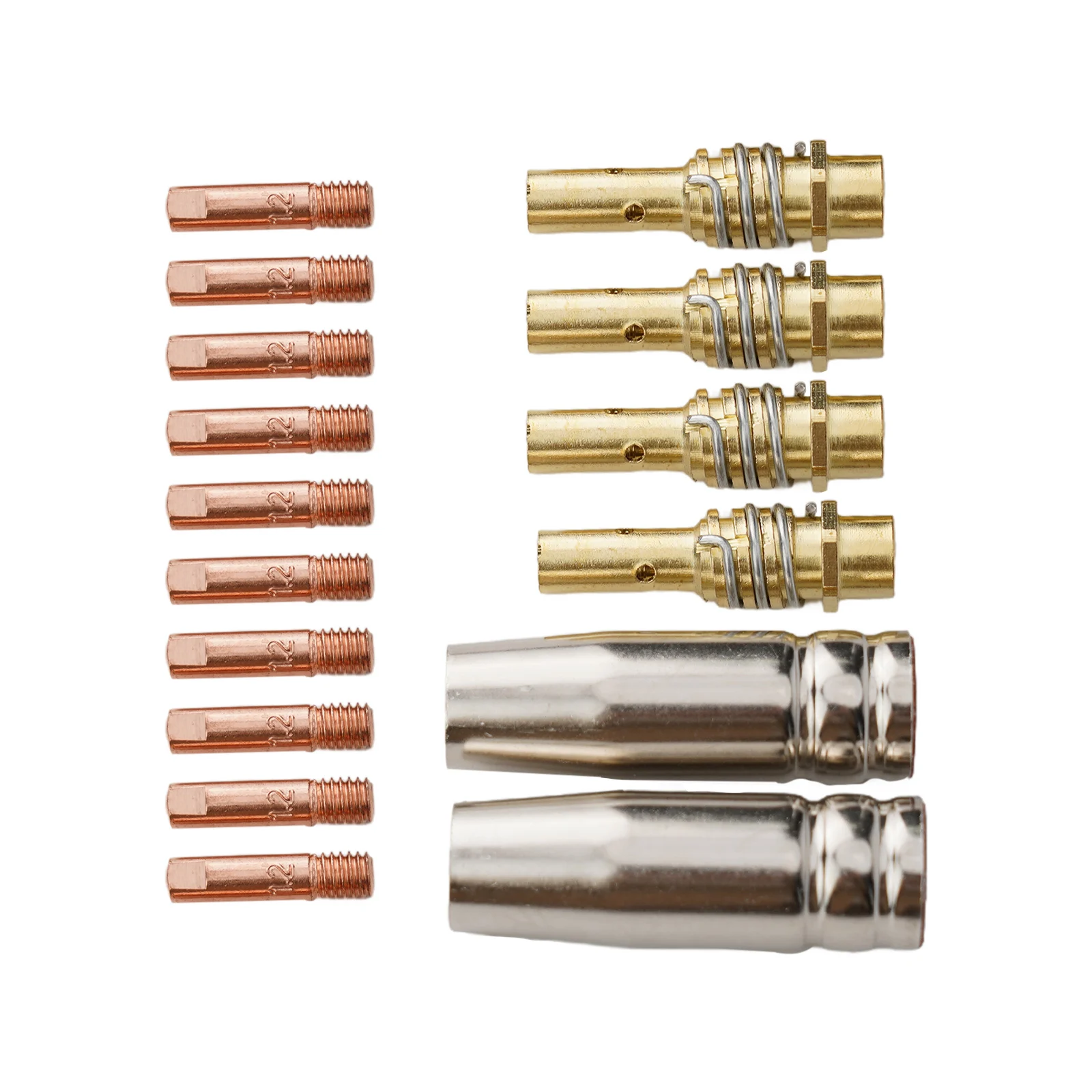 

Mig Contact Tip Consumables 16PC MIG Welding MB15 15AK Contact Tip 0.8/1.0/1.2mm Conductive Nozzle Consumables Replacement