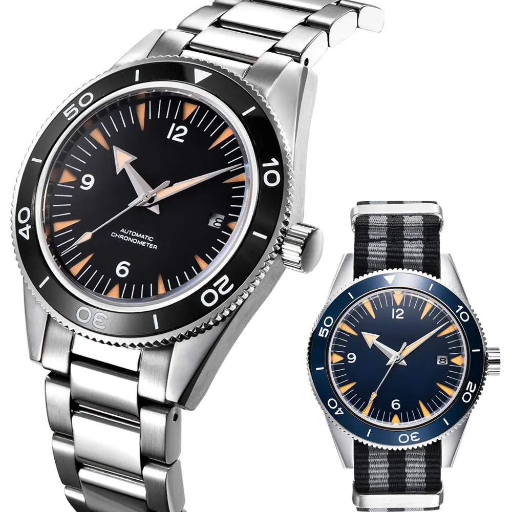 Miyen Munich Abyss Black Steel 1040-11-3 – Orologio Automatico Subacqueo Uomo Vetro Zaffiro Ceramica 20 ATM