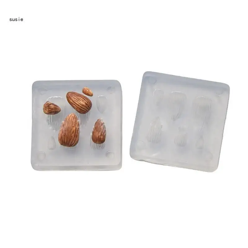 

X7YA Diy Crystal Three-dimensional Apricot Kernel Ornaments Pendant Silicone Mold