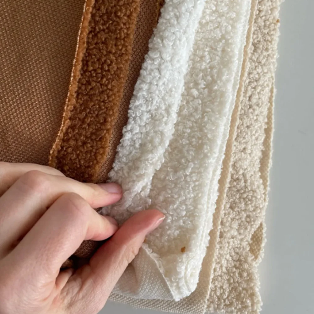 Plush Fabric Polar Fleece Cloth Polyester Autumn Winter Small Roll Teddy Cashmere DIY Clothing Handmade Sewing Quilting Material