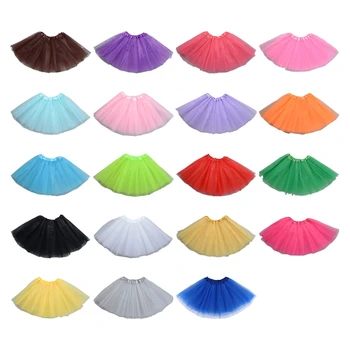 Womens Adult 80s Vintage Tulle Skirt Layered Short Vintage Petticoat Color Layered Mesh Ballet Bubble Mini Dress Up 1