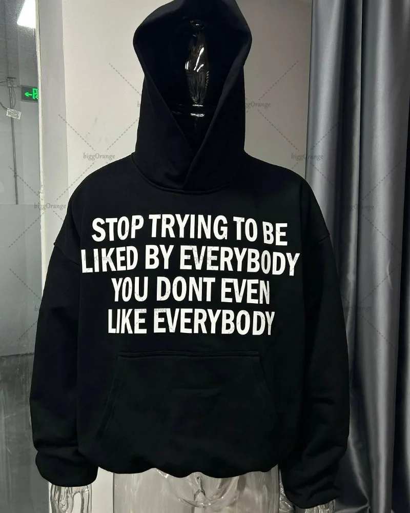 

Толстовка с капюшоном в американском стиле ретро с надписью, Модный пуловер, свитшот для мужчин Y2k, универсальная женская куртка в готическом стиле Харадзюку