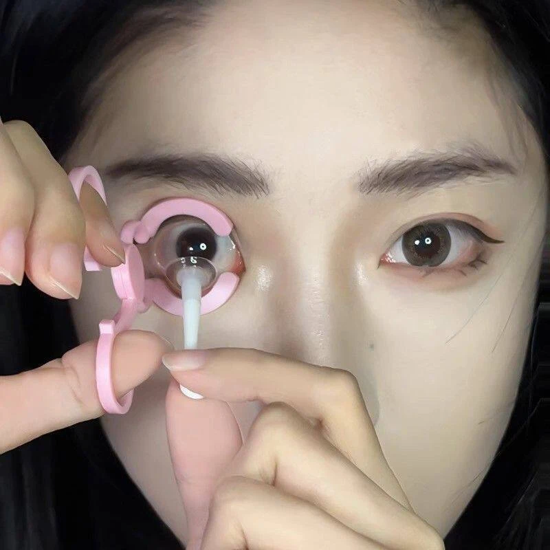 초보자용 아이케어 콘택트렌즈 삽입기 제거기 플라스틱 소프트 팁 핀셋 스틱 착용 도구 렌즈 액세서리 아이 메이크업 도구