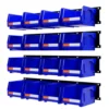 LEADLOONG Durable Wall Mount Organization 49.7*11.4 CM/19.6*4.5 INCH Metal Pegboard For Parts Bin Organizere 1