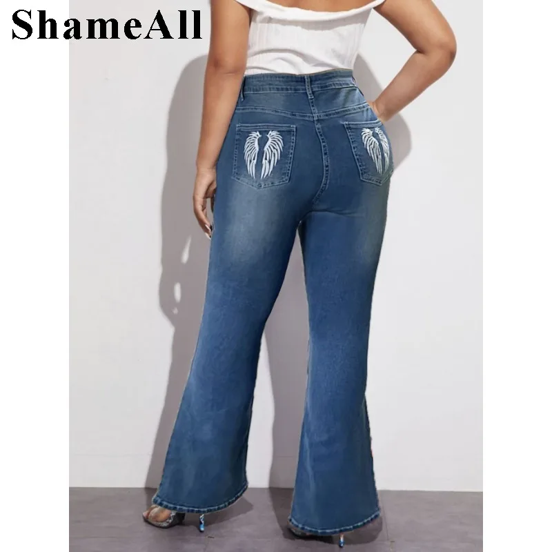 pantalon-en-denim-a-poches-brodees-ailes-pour-femmes-jeans-a-jambes-evasees-boutonnees-solides-grande-taille