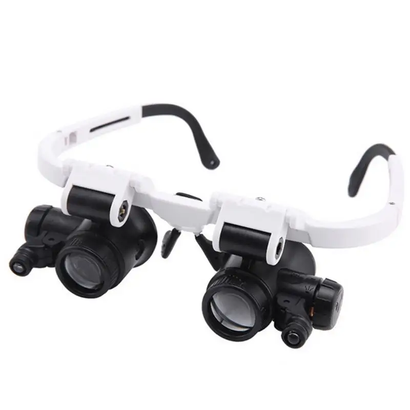 Telescopic Magnifier Glasses Loupes With 2 LED Light Portable 8X/15X