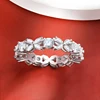 OEVAS Full Real Moissanite Sparking Anniversary Bridal Rings 100% 925 Sterling Silver Fine Jewelry Wedding Party Gift For Women 6