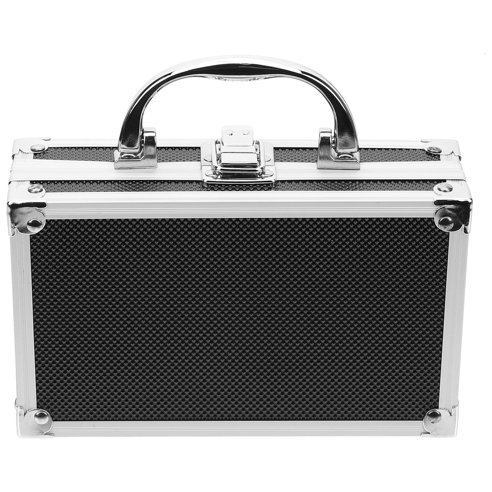 

Aluminum Case 7Inch Lock Metal Briefcase Ripple Foam Hard Aluminum Carrying Case Men Universal Portable Tool Case Laptop Luggage