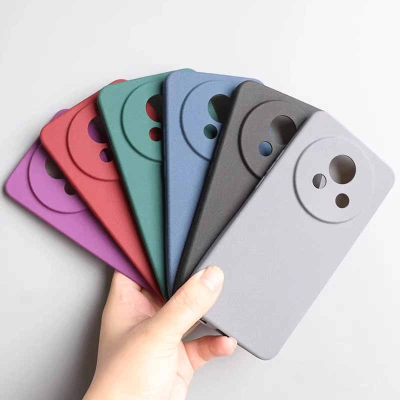 Ultra Thin Sandstone Matte Phone Case with Camera Lens Protection, Soft Silicone Back Cover