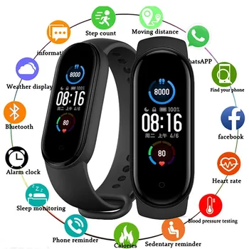M5 Smart Band impermeabile Sport Smart Watch uomo donna pressione sanguigna cardiofrequenzimetro braccialetto fitness per Android IOS
