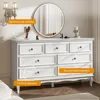 7 Drawer Dresser  of 2 for Bedroom, Modern Chest of Drawers with, Closet Cabinet Organizer for Living Room, Hallway, Dresser 4
