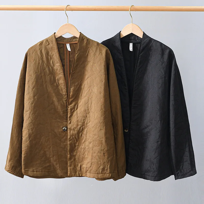 2024 Spring Man Jacket Japanese Style Long Sleeve Cloak Coat Tang Suit Daopao Cardigan Hanfu Coat for Men