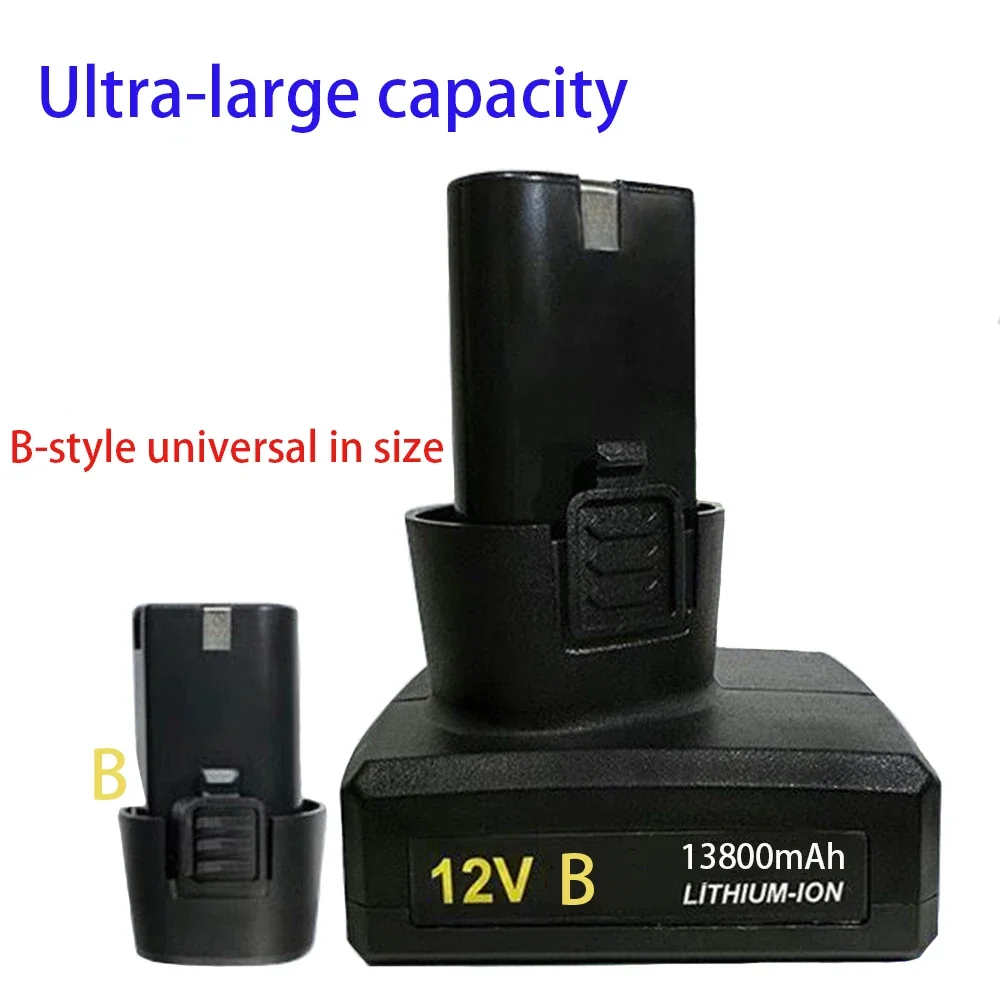 Power Tool Battery Rechargeable Lithium Batteries 12V 6800 MAH Large Capacity Rechargeable Lithium Ion Battery for Small Electric Tools Drills Screwdrivers