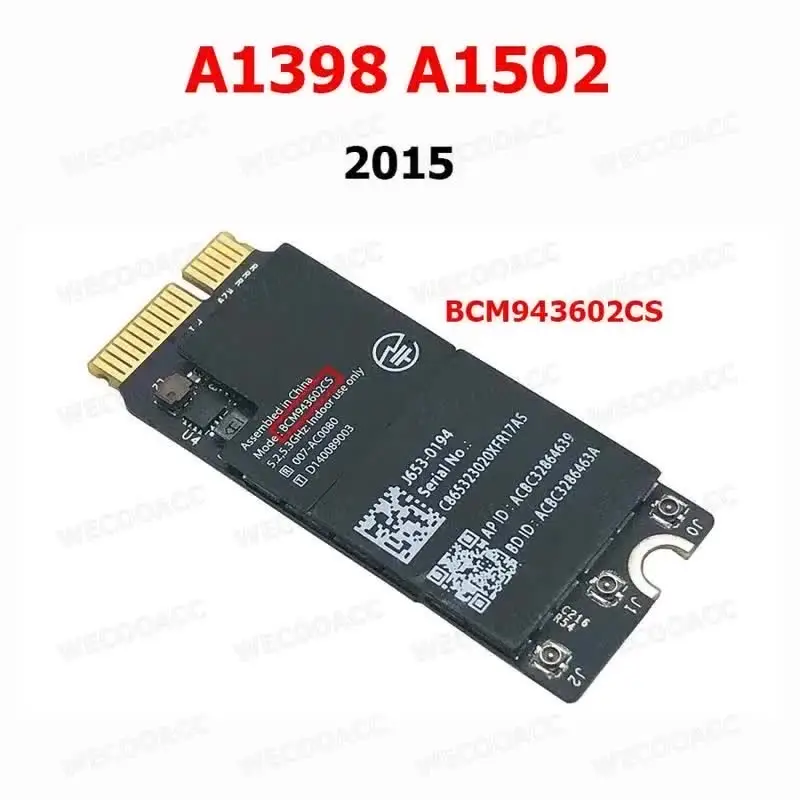 thumbnail image 2 of Wifi Airport Card BCM943602CS Wifi Card For Pro Retina 13Inch 15Inch A1398 A1502 2 of 10