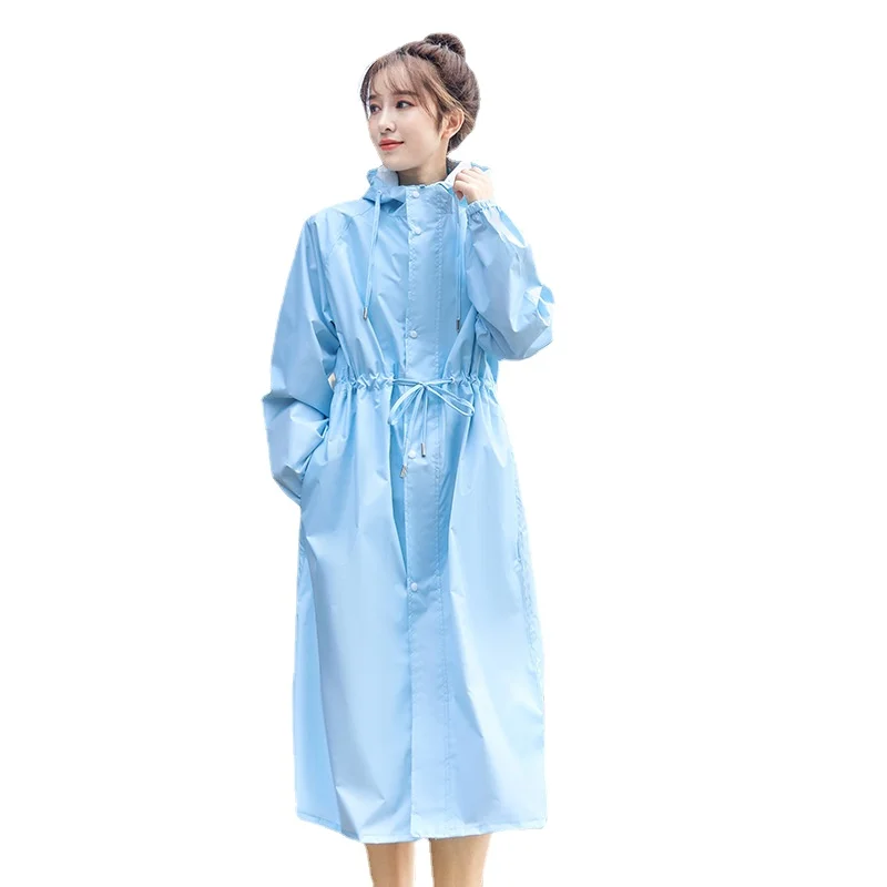 190T Nylon Fabric Women's Lightweight Raincoat, Adult Single-person Rainwear for Outdoor Hiking