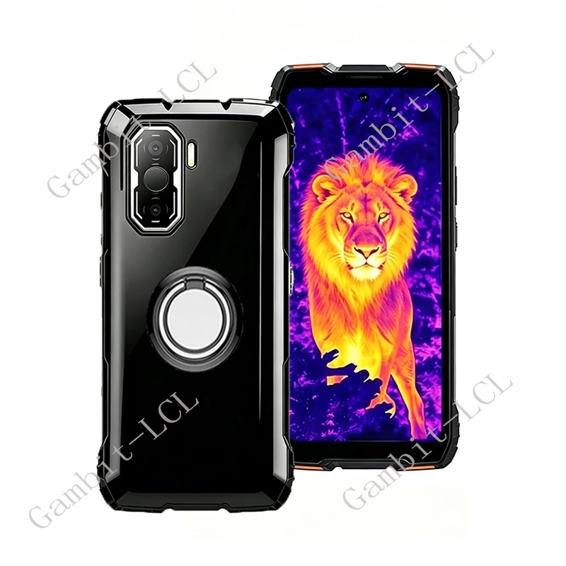 Blackview Rock 3 Stylish 6.78 TPU Soft Phone Case with Back Ring Holder Bracket