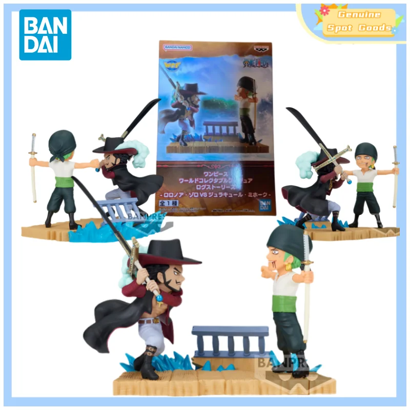 

Genuine Bandai ONE PIECE Wcf Storyline 4 Mihawk Zoro Anime Action Figures Model Figure Collectible Gift for Toys Hobbies Kids