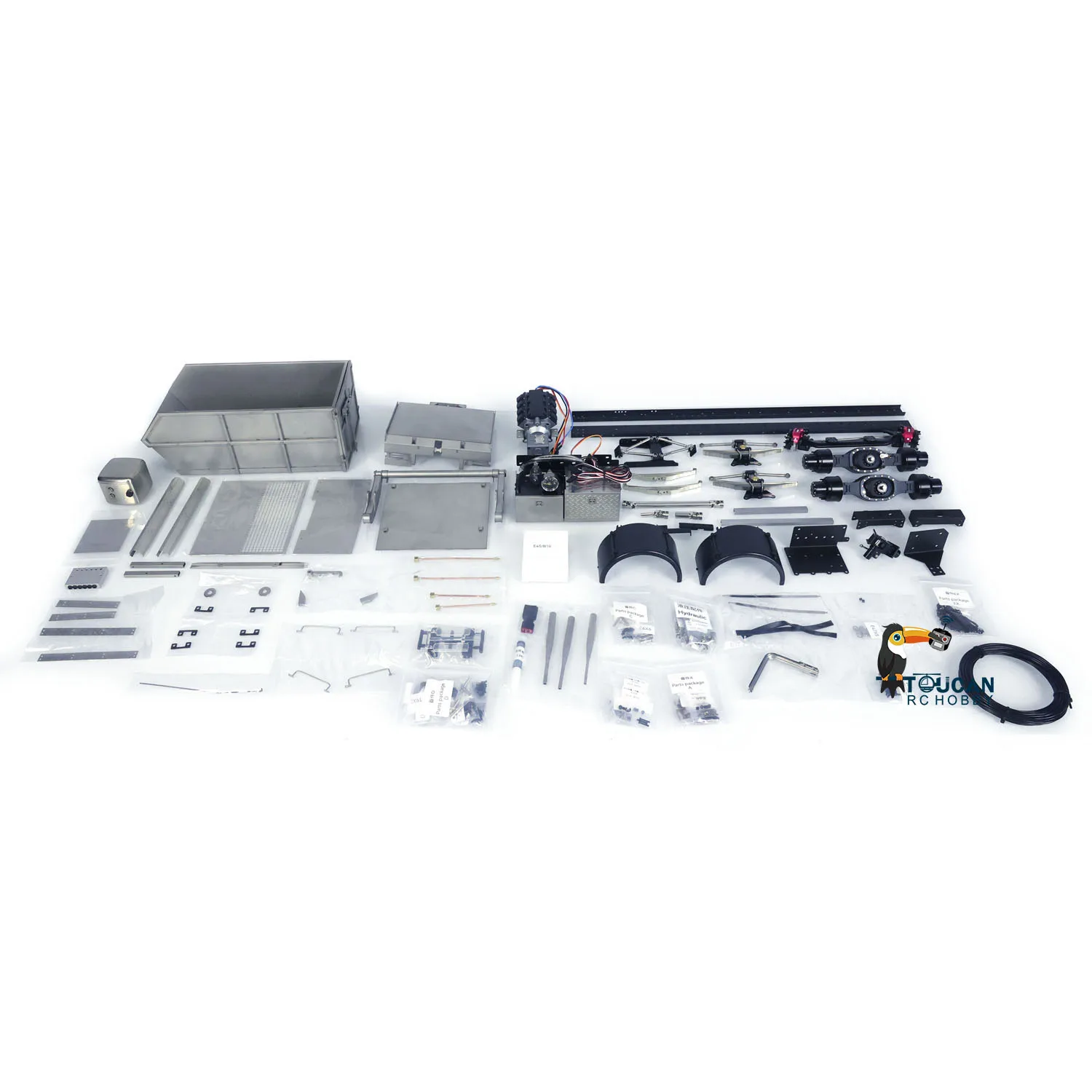 1/14 Hydraulic RC Skip Loader Truck VL18U F2000 Swing Arm Loaded Cars Metal KIT Model Boy Toy Servo TH22707-SMT1 4