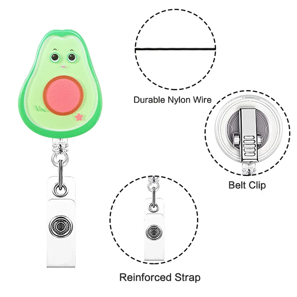 Cute Fruit Cartoon Retractable Nurse Badge Reel Clip Fashion Badge Holder  Students Doctor ID Card Holder for Women and Men - AliExpress