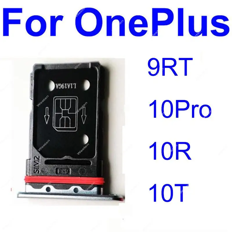 Dual Sim Card Tray Per Oneplus 10 Pro 10R 10T 9Rt Sim Card Slot Card Reader Adapter Reapir Parts