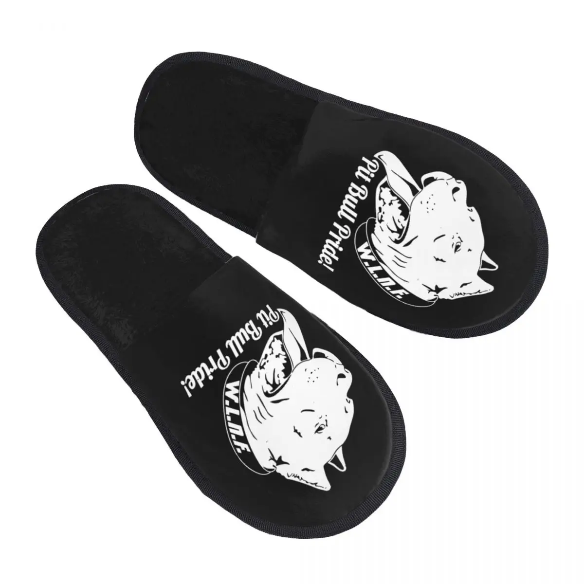 

PitBull Pride Bully Pit Bull Slippers Anti Slip Cozy Household Fur Slides Slippers Bedroom