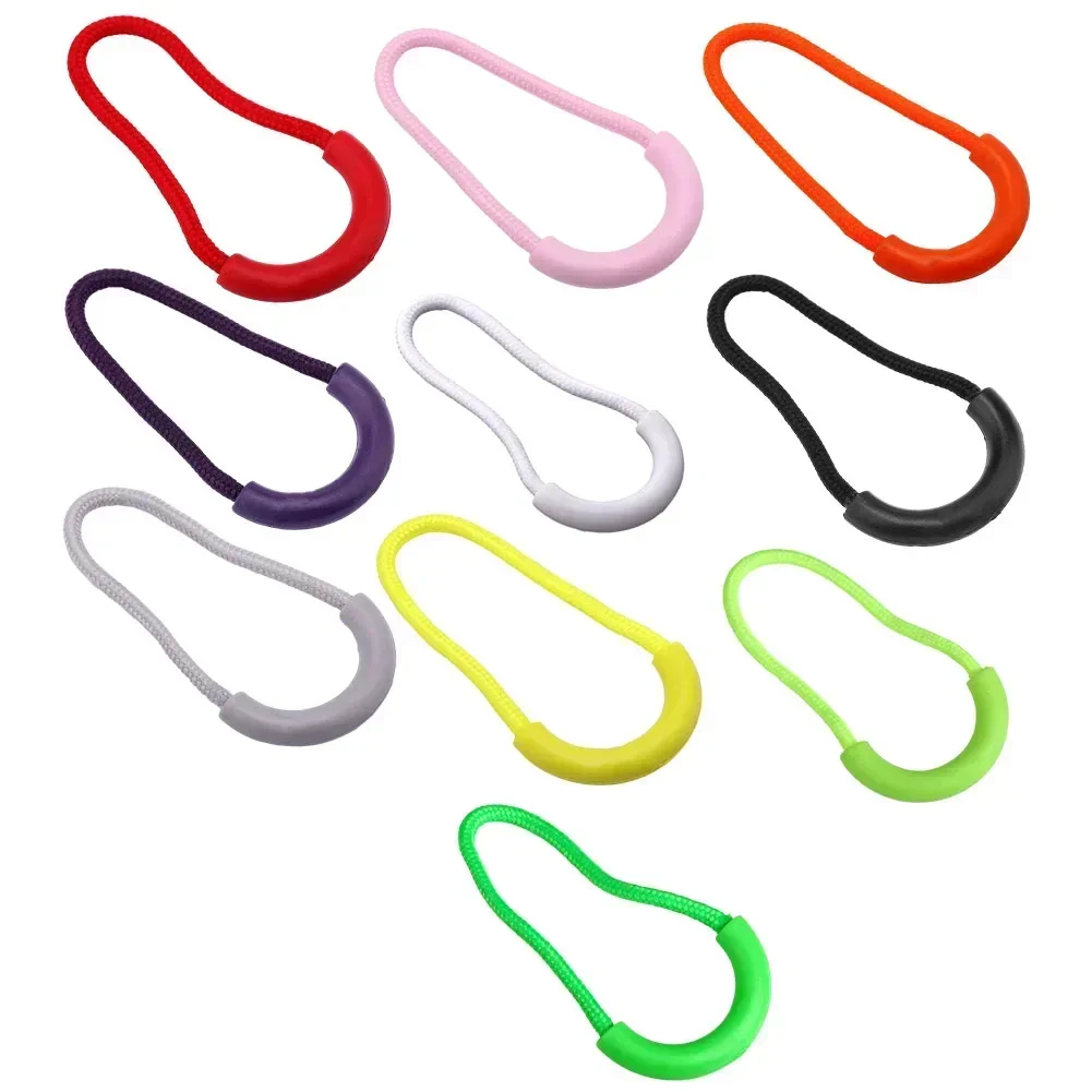 Plastic Zip Pulls 10Pcs U-Shaped Zip Head Cord Puller Clip Replacement Backpacks/Travel Packages/Jackets Accessories plastic zip pulls