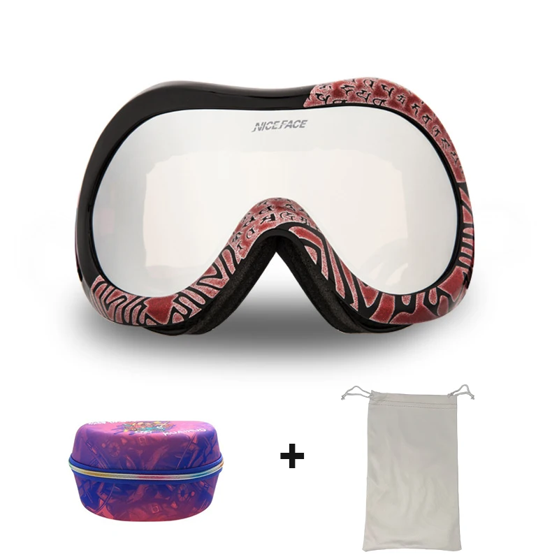 

Winter Ski Snowboard Eyewear UV400 Men Double-layer Anti-fog Goggles Women Snow Snowmobile Eyewear Skiing Mountaineering Glasses