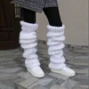 Women's Solid Leg Warmers Twist Long Knee-high Stacked Socks Fashion Knitted Wool Sock Accessories Long Over The Knee Socks 4