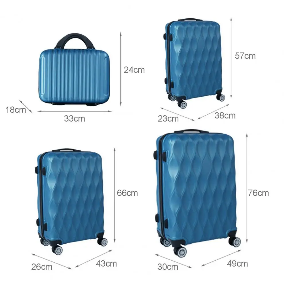 4 Pcs/Set Suitcase Set Hard Shell 6