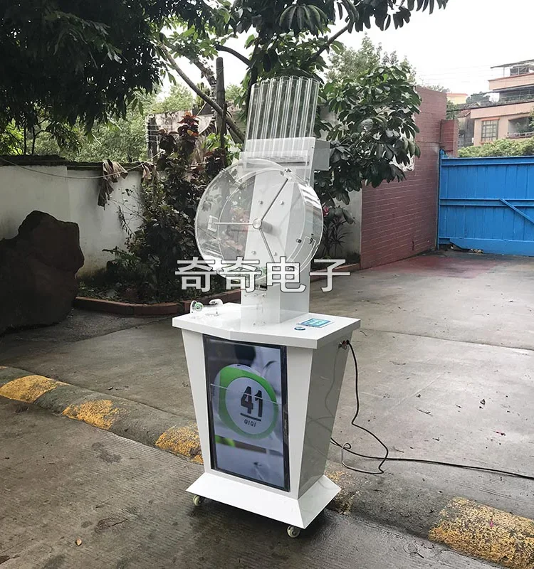 Lucky draw machine by mechanism for lotto game machine with TV