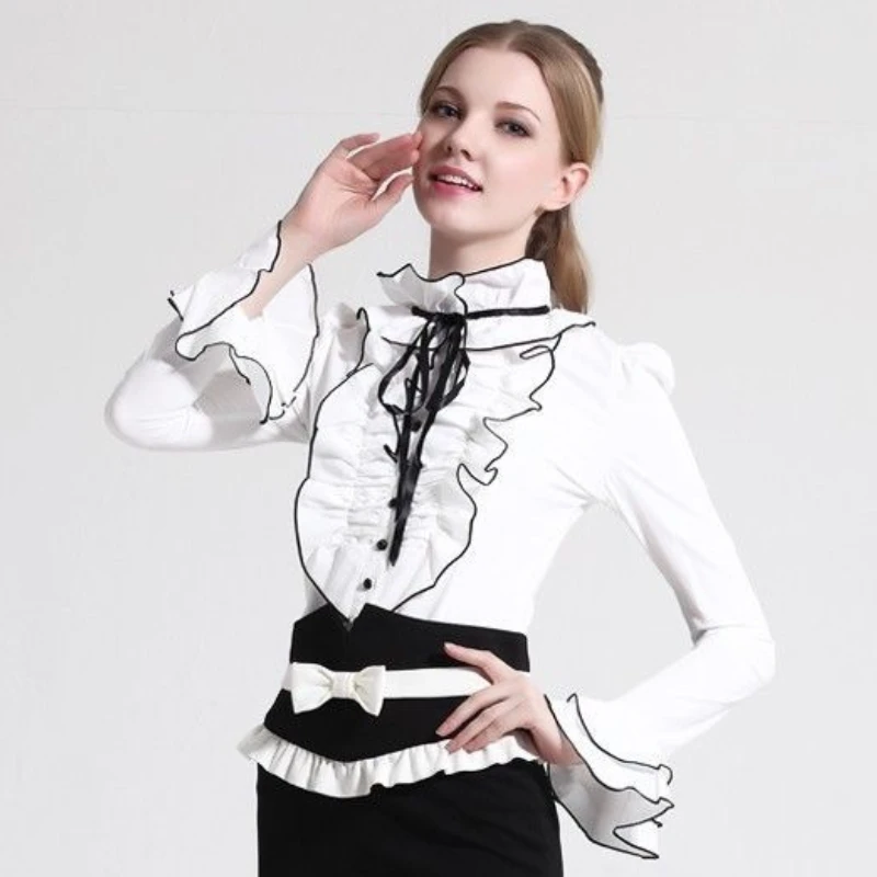 

2022 Spring Shirt With Palace Style Fashion Women's Wear Inside And Outside Long Sleeve Shirt Women Ladies Tops Female Clothing