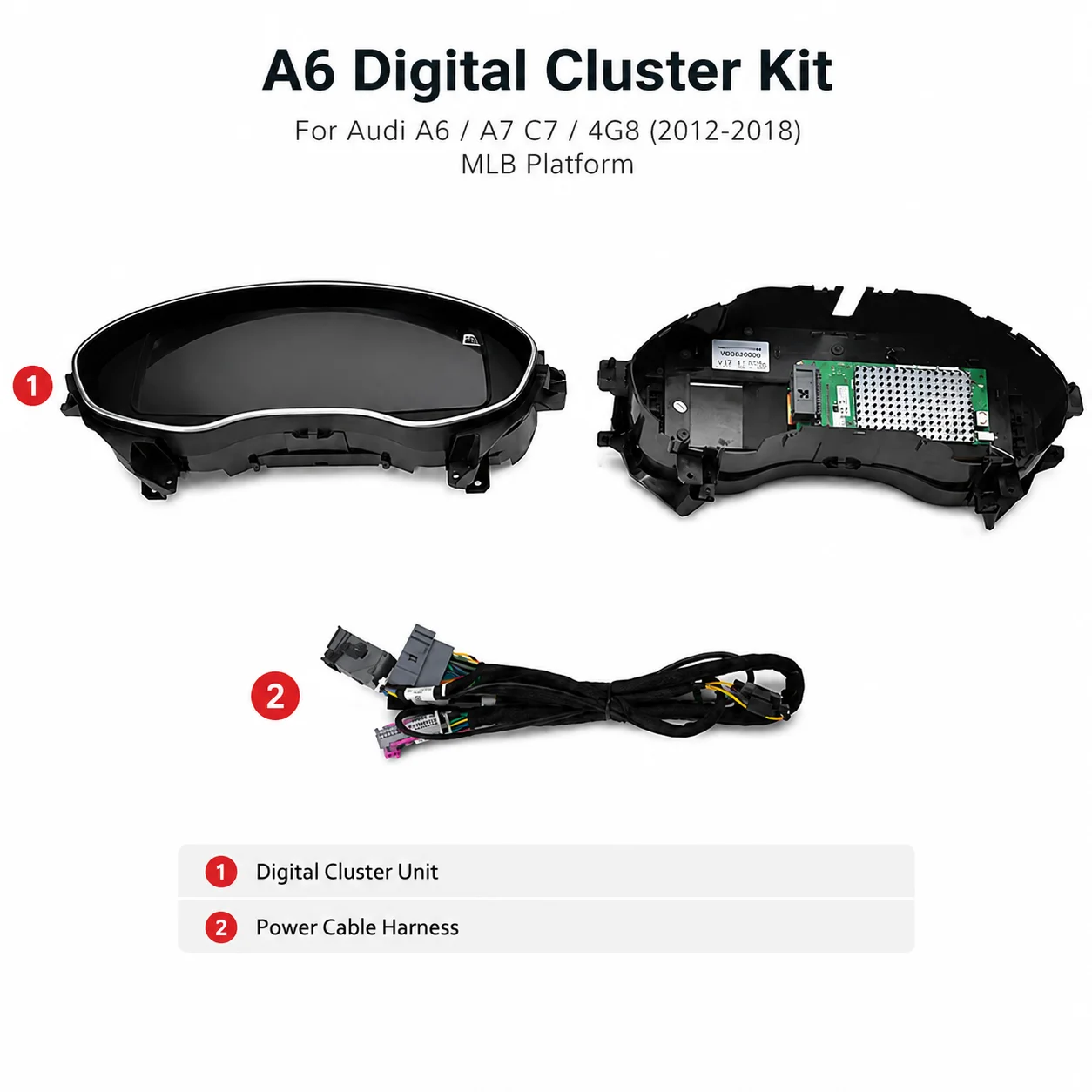Para Audi A6 A7 C7, Panel de Instrumentos LCD, Tablero Digital, Cabina Virtual, Panel Digital Inteligente, Pantalla para Tablero de Auto 3