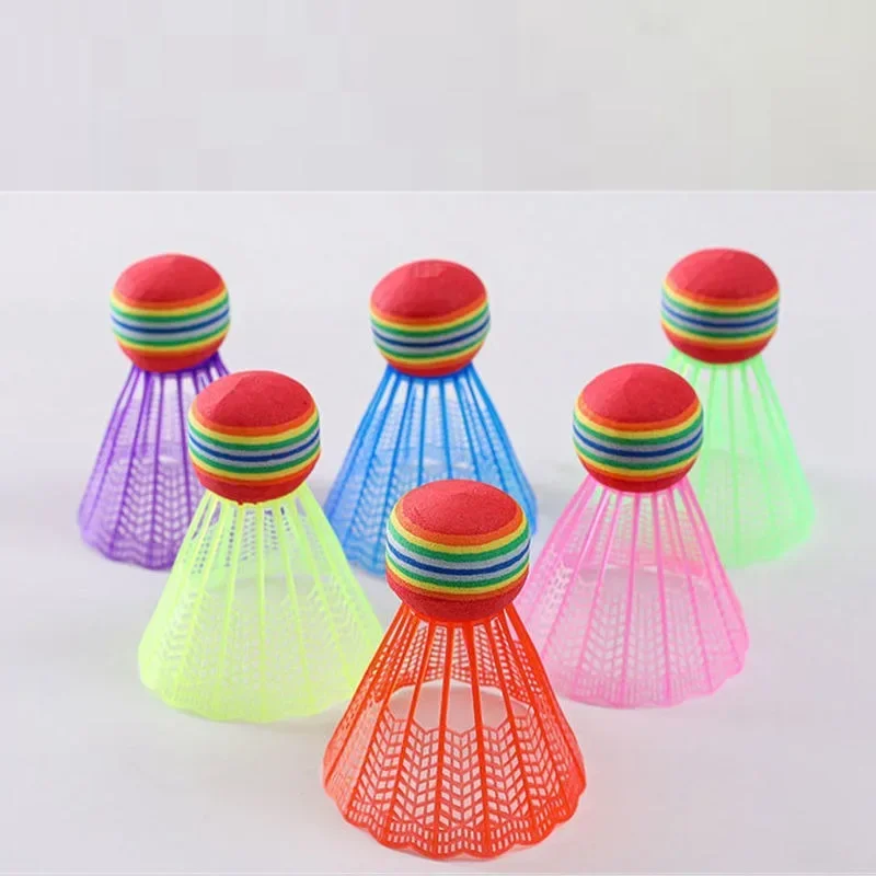 A Set Game Sports Big Head Color Badmintons Rainbow Plastic Tennis Mixed Children Adults Children'S Patting Indoor Special China badminton shuttlecock badminton ball feather shuttlecock
