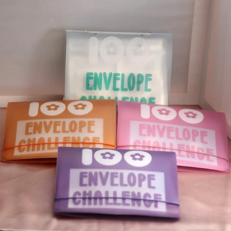 100 일 현금 책 바인더, 노트북 커버, 폴더 바인더, 포켓 플라스틱 바인더, 지퍼 돈 절약 봉투