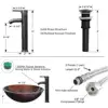 Antique Dark Brown Bathroom Vanity Set with Sink 3 Drawers and Side Cabinet Combo Iron Wood Storage Durable Stylish Design Easy 6