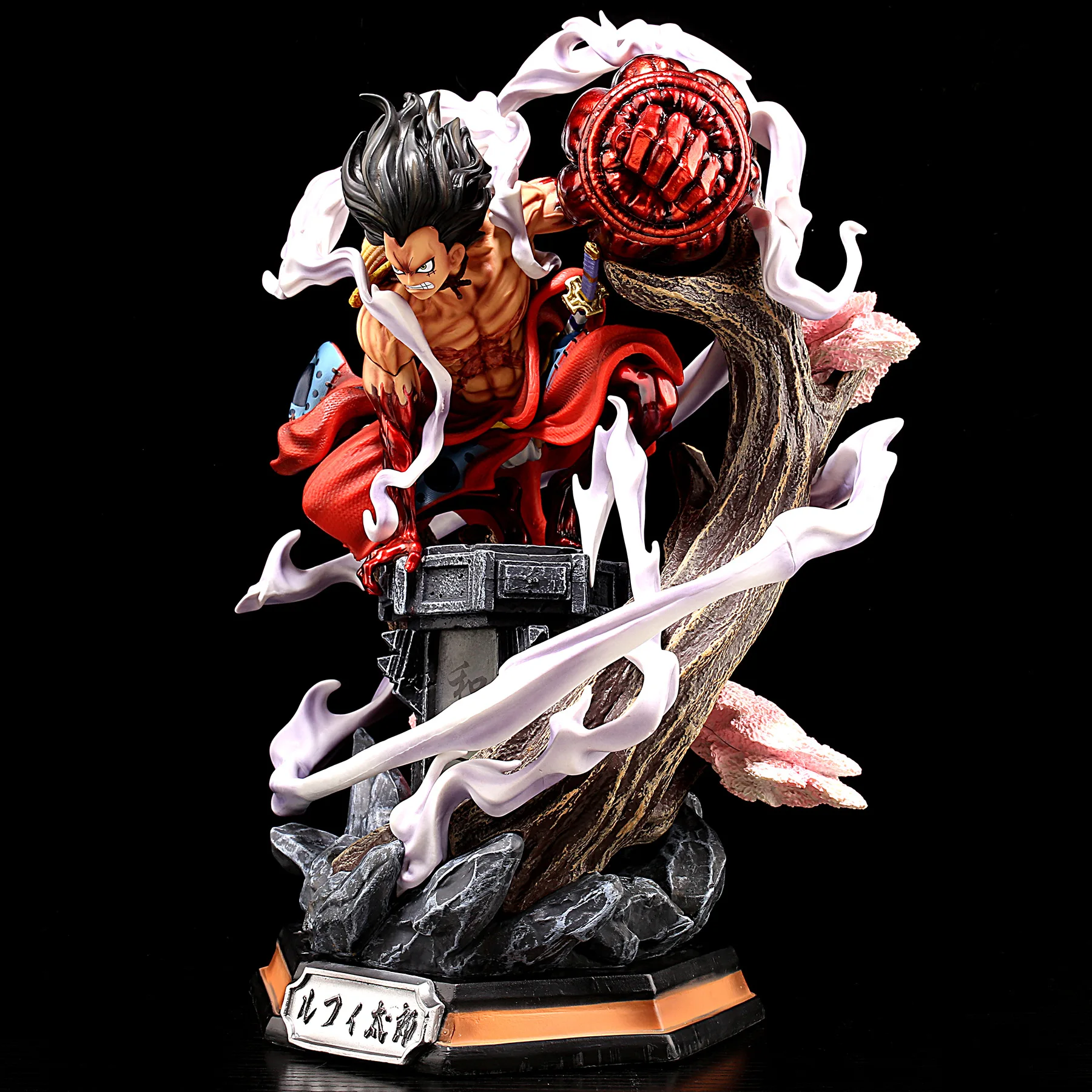 GK One Piece 26CM Anime Figure Wano Gear 4 Luffy 2 Head Pieces Statue  Figures Collectible Model Decoration Toy Christmas Gift