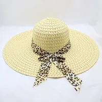 Summer Women Straw Hat Bowknot Wide Brim Floppy Panama Hats Female Lady Outdoor Foldable Beach Sun Cap 2