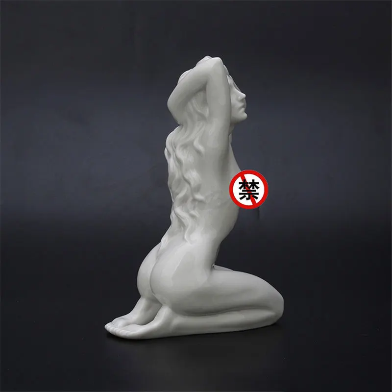 Modern Art Abstract Woman Body Art Sculpture Naked Lady Ceramics Statue Female Nude Figurine Home Decorations Girl Gifts 5