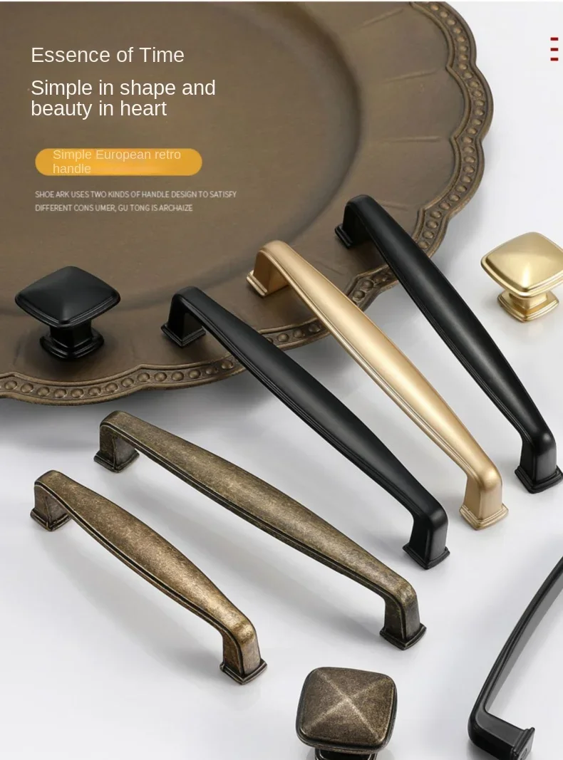 Description Picture 3 of itemAmerican Door Pull Cabinet Drawer Furniture Handle Gold Brass Black Wardrobe Kitchen Cupboard Closet T Bar Metal Knob Hardware