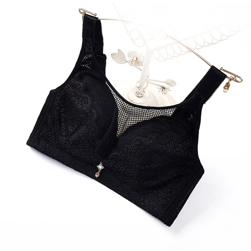 Sexy lace underwear without steel ring in summer, thin, adjustable full-cup bra sport bras for women