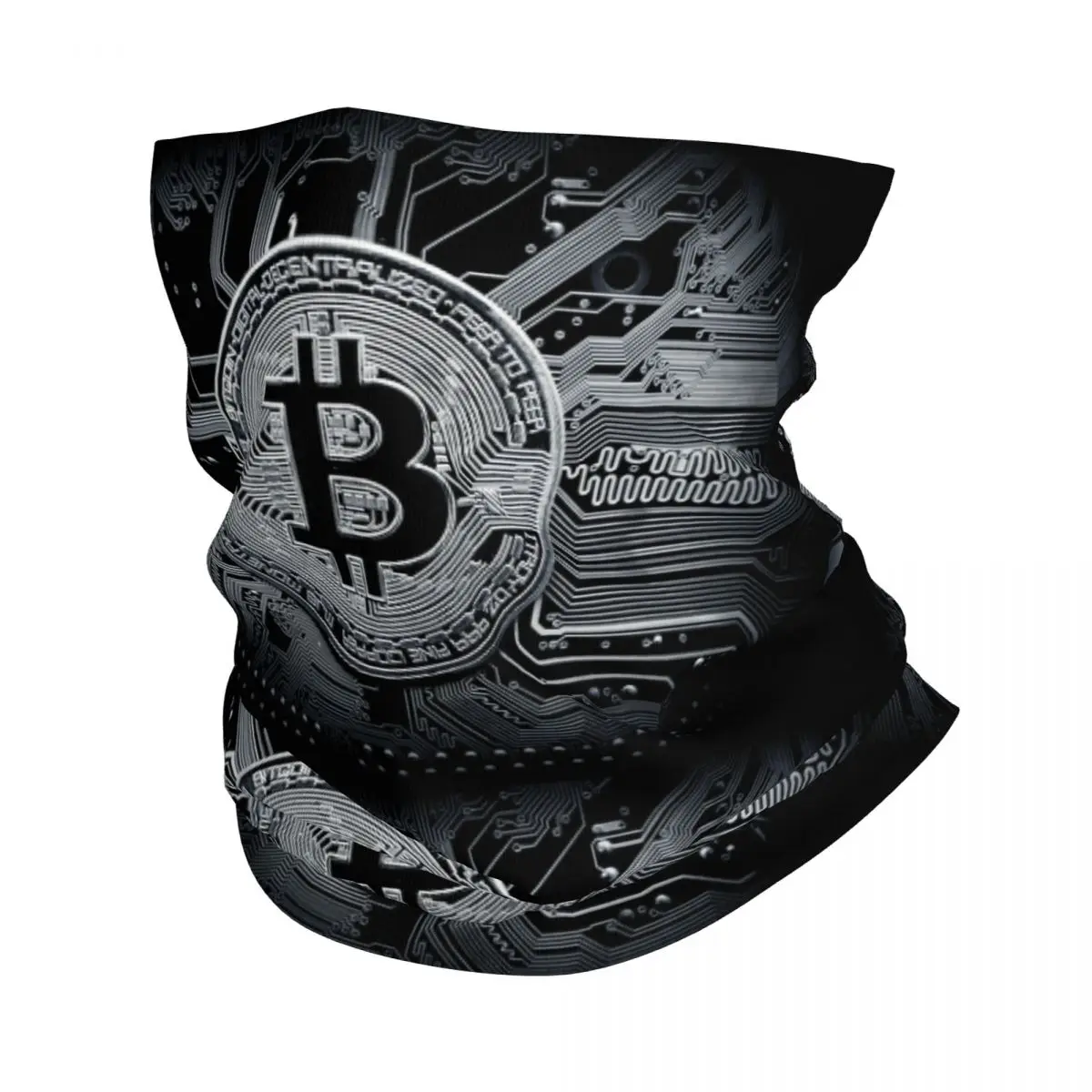 

Bitcoin Bandana Neck Gaiter Printed Crypto Miners Balaclavas Mask Scarf Multifunctional Headwear Hiking Unisex Adult Windproof