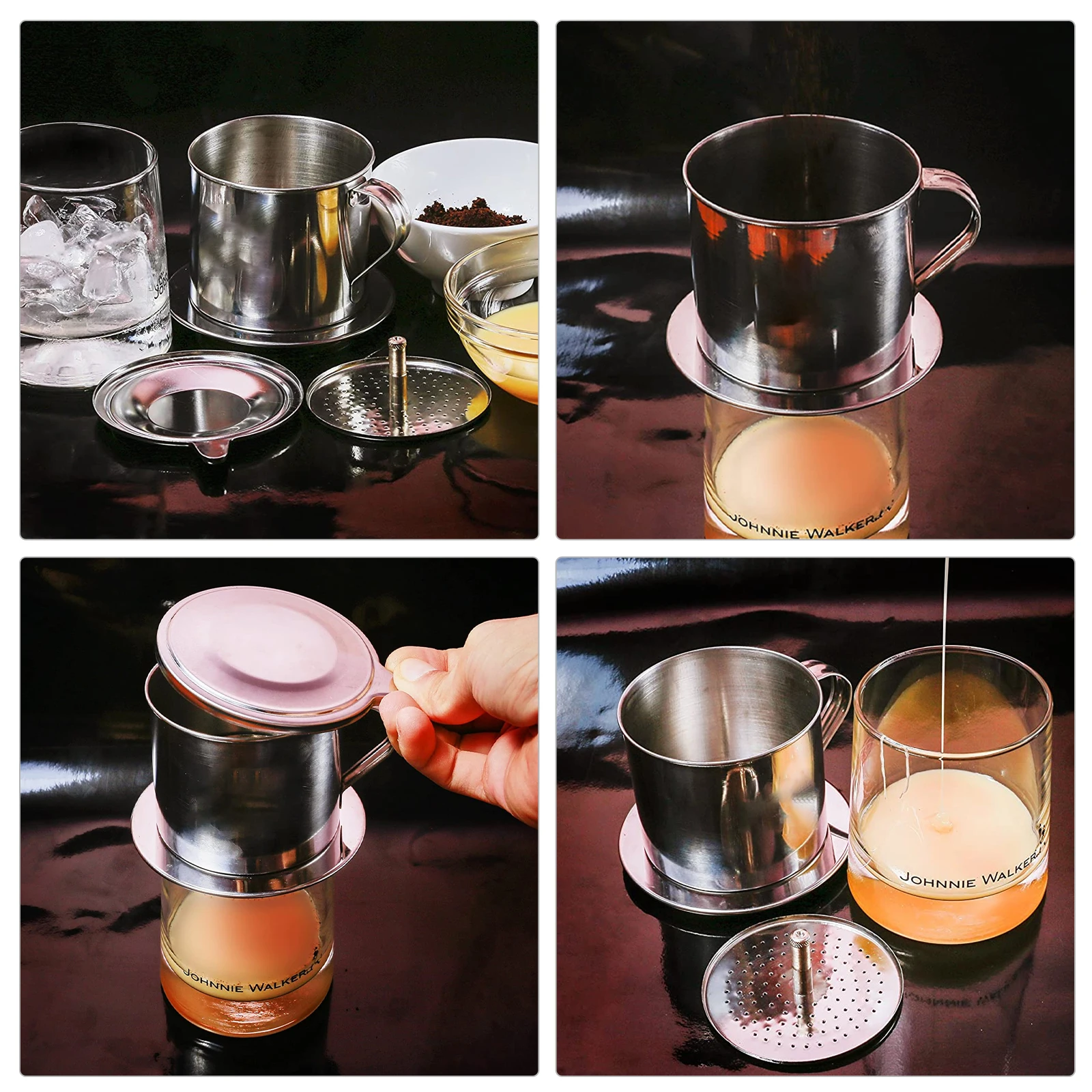 Vietnamese Coffee Filter Stainless Steel Maker Pot Portable Home Office Travel Camping Durable 115/135 165/310ML
