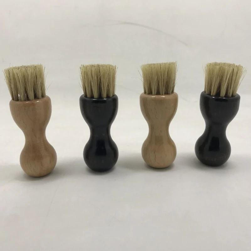 Mini Hog Bristle Brushes Home Cleaning Tool Boot Shoes Brush Practical Leather Shoes Supplies Multifunction Gourd Buffing Brush 6