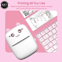 Mini Cute Portable Thermal Printer Photo Pocket Label Sticker Printer Color Paper Roll 58mm Wireless Picture Print Maker
