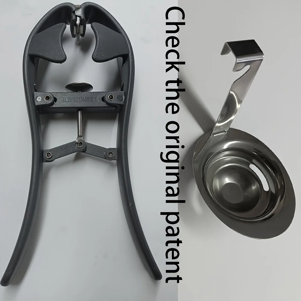 1pc Egg Cracker, Stainless Steel Egg Opener, Automatic Cracking Tool, Eggs Beater Tool, Handheld Opener, Easy Eggshell C