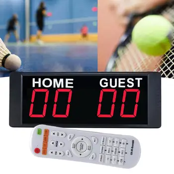 Portable Electronic Digital Board Wall Mount with Remote LED Tabletop Keeper for Indoor Games Tennis Volleyball Basketball Game