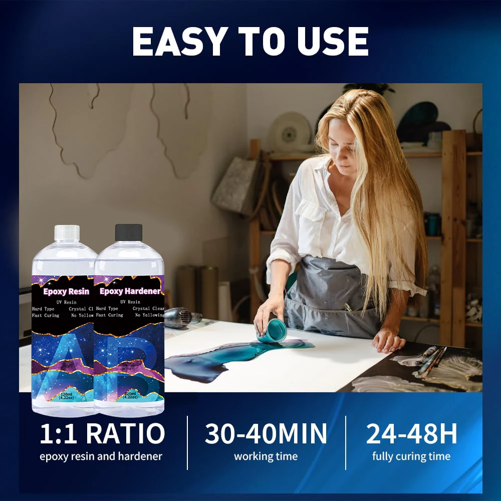 Kit di Resina Epossidica per Adulti e Principianti - Set per Creazioni Artistiche Fai-da-Te, Regalo Perfetto per Donne - immagine 5