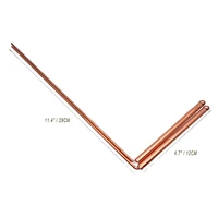 2x 99.9% Copper Detector Rod Metal Detector Rod For Water Treasure Finding Tools Divining Copper Probing Rod Tool Accessories 2